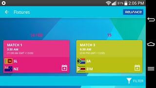 How to use ICC Cricket World Cup 2015 Android App - Phonelane screenshot 2