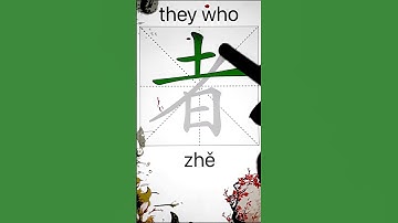 How to Write 者(they) in Chinese? App Name :《ViewChinese》&《My HSK》