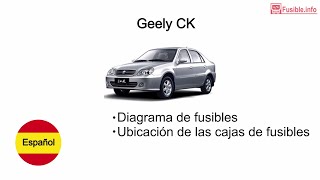 Diagrama de fusibles Geely CK