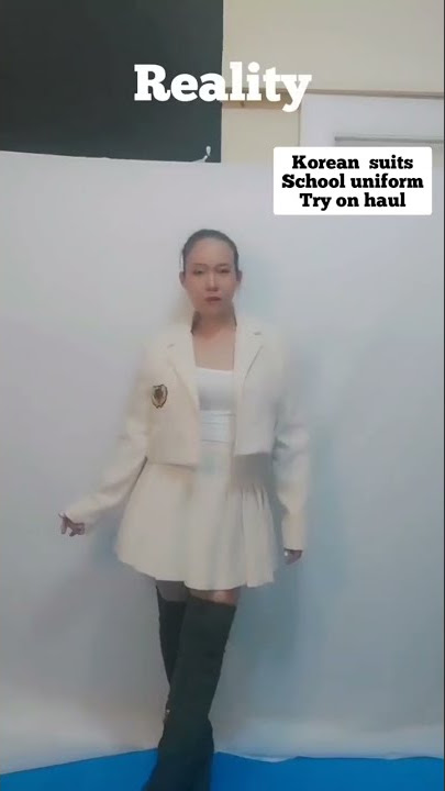 korean fashion school uniform suits try on haul #shorts