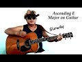 Ascending E major on guitar - Kết nối Mi Trưởng Guitar