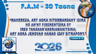 Fotoam-bavaka Apokalypsy, Sabata 01 Aogositra 2026 F.A.M FOIBE AMBOHIMARINA ITAOSY