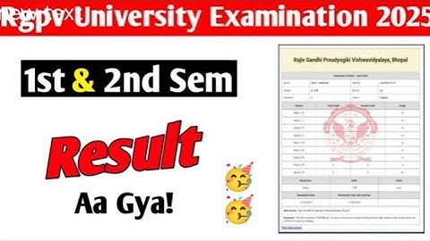 rgpv 2nd semster result aa gya | 2nd Sem result out 2025 | All doubt Clear