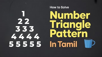 How to Solve Number triangle pattern in Java | pattern program in java tamil | #patternprogram