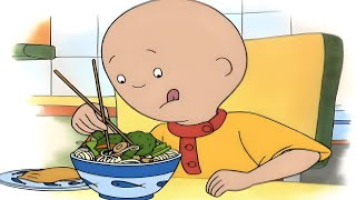 Caillou's eerste keer met eetstokjes | Caillou Nederlands  WildBrain