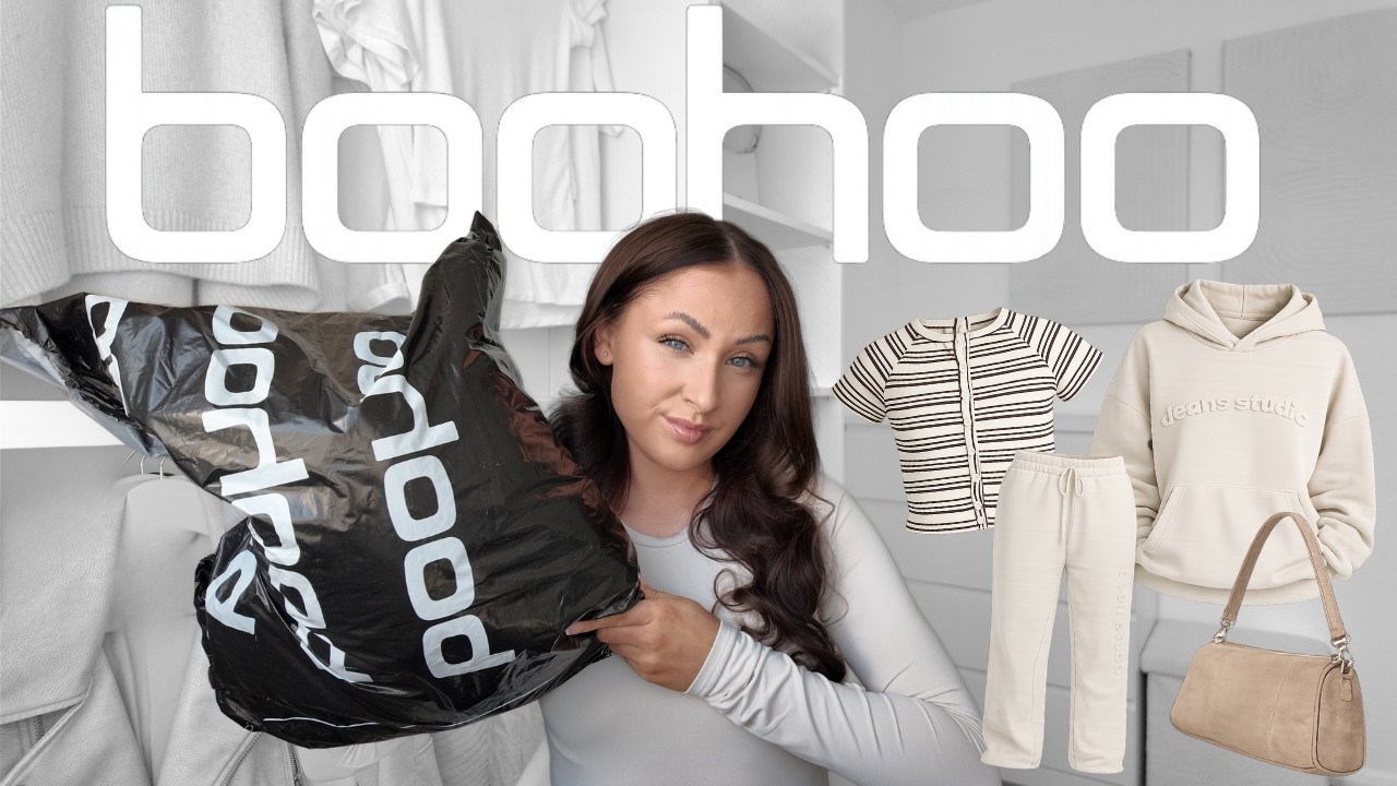 Примерка одежды BOOHOO в феврале 2026 года 🤍 полосатые топы, комплекты для отдыха и аксессуары