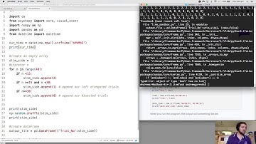 Neuroscience programming with psychopy/python: Line Bisection Task (Video 4) -  saving responses