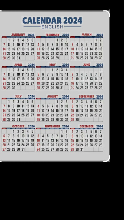Calendar 2024 ||#2024 #Calendar #shorts
