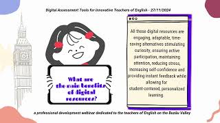 Digital Assessment Tools for Innovative Teachers of English (27 11 2024)