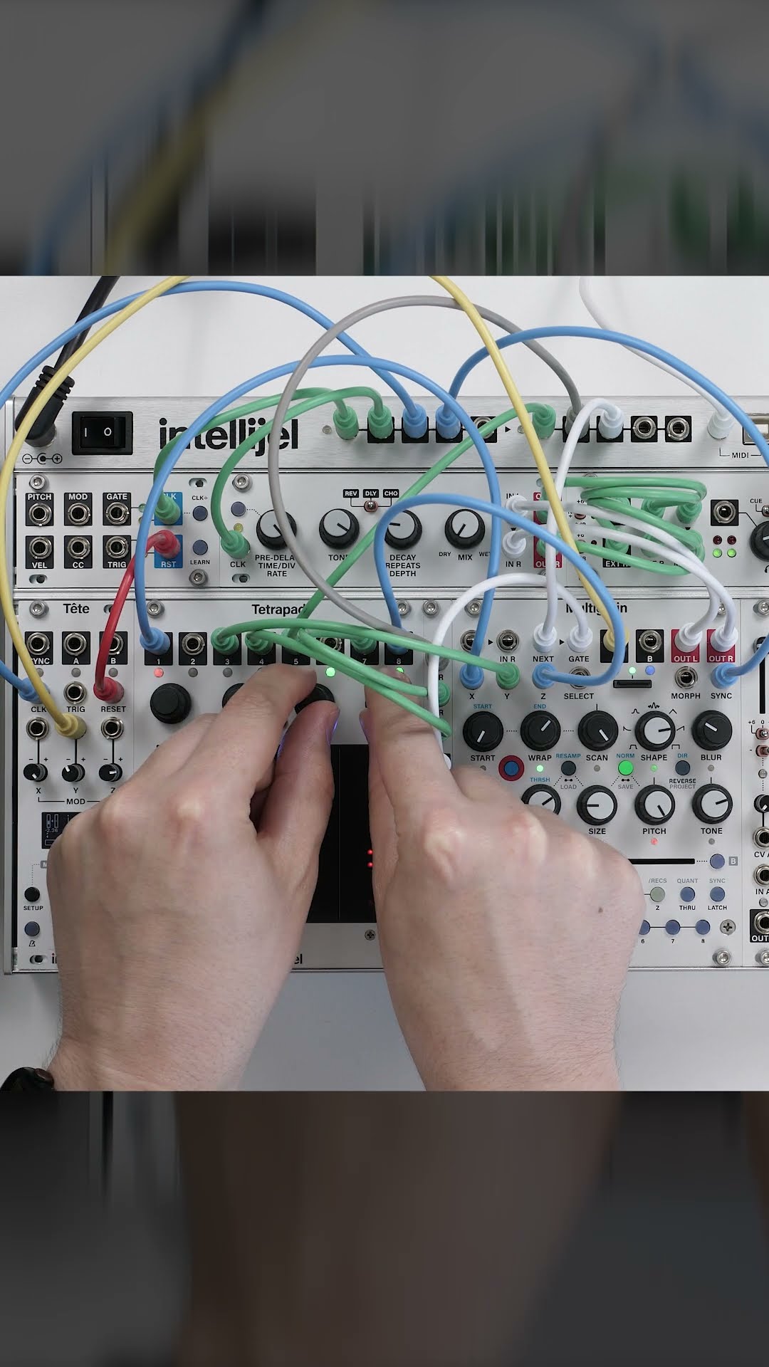 Tête & Tetrapad 🤝 Multigrain #intellijel #modular #granular