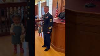 From Sergeant to Dad. The highest rank he’ll ever hold. ❤️🎖️
