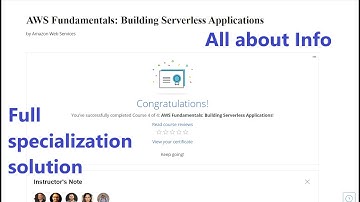 COURSERA:AWS Fundamentals BUILDING SERVERLESS APPLICATIONS  FULL COURSE SOLUTION Professional Course