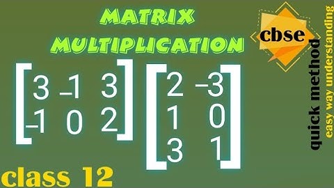 Matrices Class 12 | Matrix Product | Multiplication of Matrices Class 12 | Math Class