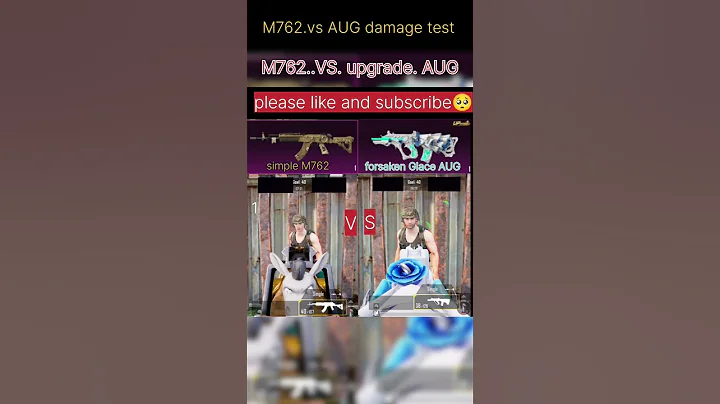 Upgrade AUG vs M762.simple damage test AUG level 4 vs m762 simple #pubgmobile #pubg #victorabgmi