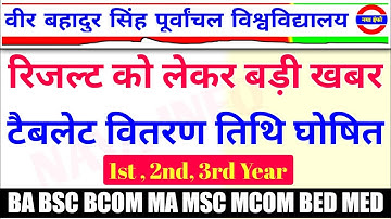 Vbspu दो खबर|Vbspu News Today|Vbspu Ba Bsc Bcom Result 2022|Vbspu Tablet News Today|Vbspu Exam News