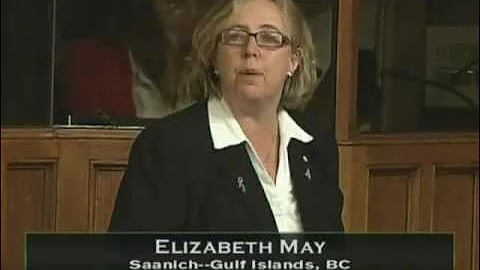 MP Elizabeth May - Omnibus Crime Bill and Mandatory Minimum Sentencing