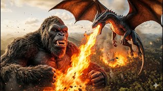 Kong Builds Shelter for Animals… Then Everything Burns  #kingkong #dragon #got 
