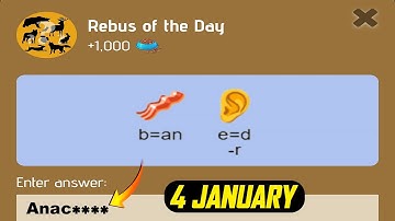 Rebus of the day ZOO 4 January | ZOO Rebus and Riddle Today | ZOO Story bot Riddle of the day