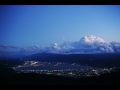 高ボッチ高原より諏訪湖、富士を望む
