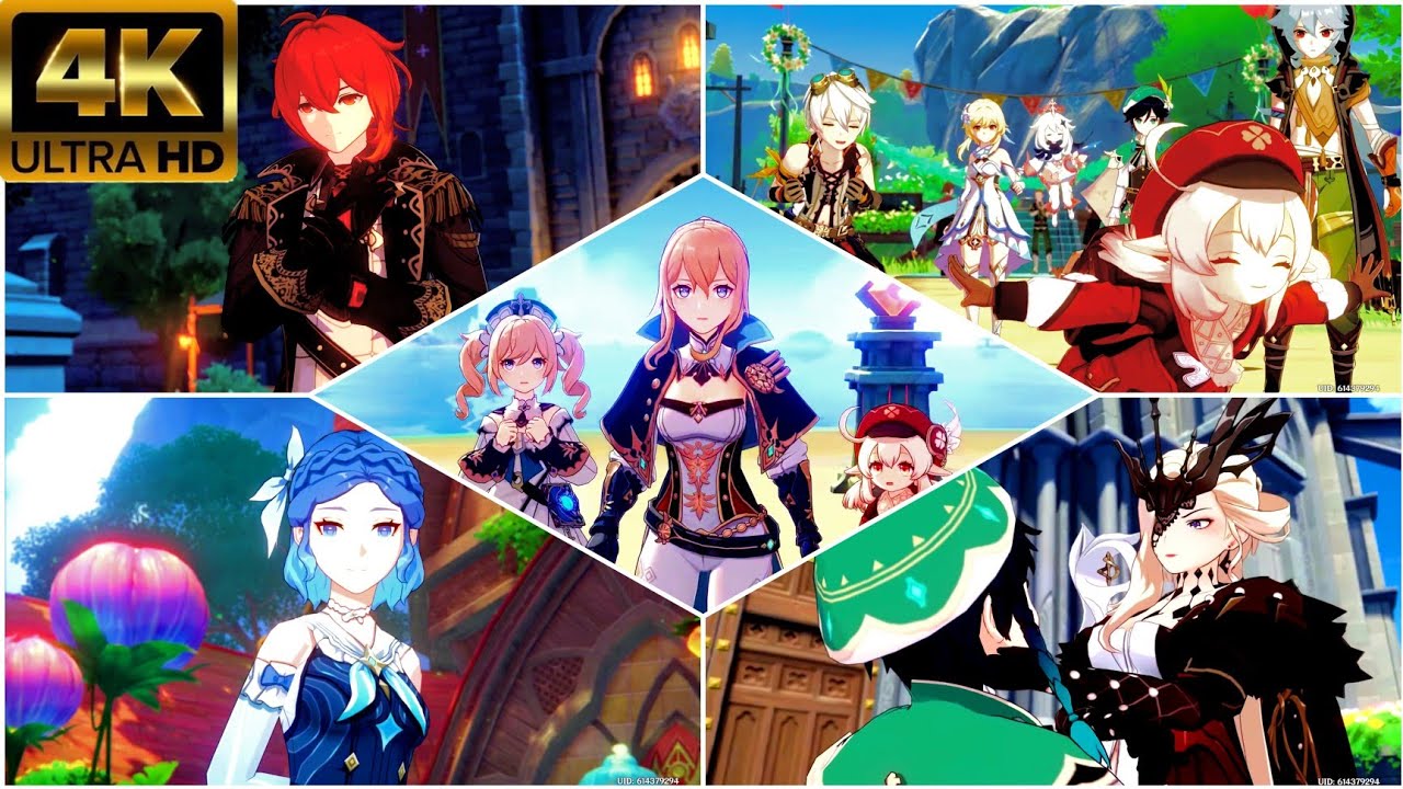 All : Mondstadt Story & Event : Cutscenes | Genshin Impact - 4K 60FPS