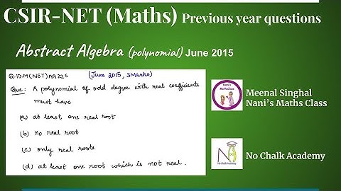 Abstract Algebra (polynomial), CSIR UGC NET Question, June 2015 (Q.ID.M(NET)AA22S)