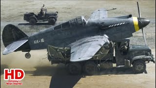 P-40 Lands On Truck  - Air Strike