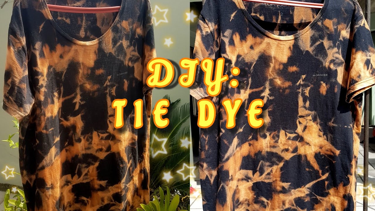 DIY: Como fazer TIE DYE com água sanitária/marmorizada