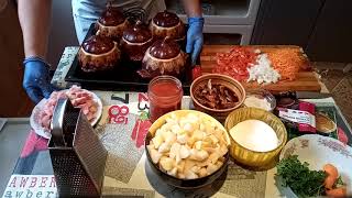 Картофель по домашнему с грибами и мясом видео рецепт картошка с мясом и грибами в духовке 