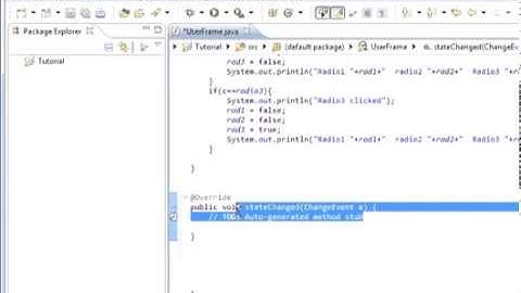 Java programming Lesson 75 GUI : Radio Button ChangeListener and ActionListener