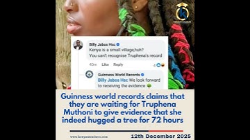 𝐆𝐮𝐢𝐧𝐧𝐞𝐬𝐬 𝐃𝐞𝐦𝐚𝐧𝐝𝐬 𝐏𝐫𝐨𝐨𝐟 𝐟𝐫𝐨𝐦 𝐓𝐫𝐮𝐩𝐡𝐞𝐧𝐚 𝐌𝐮𝐭𝐡𝐨𝐧𝐢 𝐎𝐯𝐞𝐫 𝟕𝟐-𝐇𝐨𝐮𝐫 𝐓𝐫𝐞𝐞 𝐇𝐮𝐠 🌳