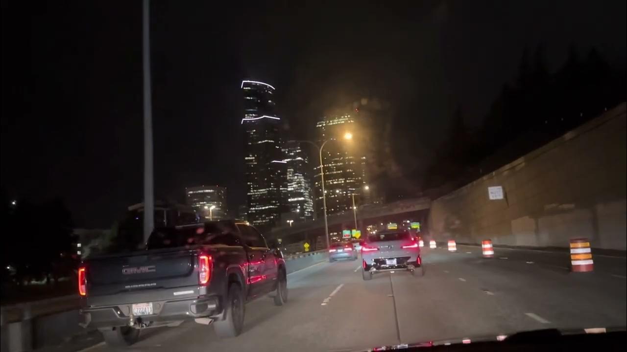 Drive to Seattle at night ( I5 northbound ) YouTube