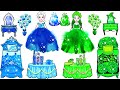 Paper Dolls Dress Up - Blue And Green Elsa Challenge Handmade Papercraft - Woa Doll Channel