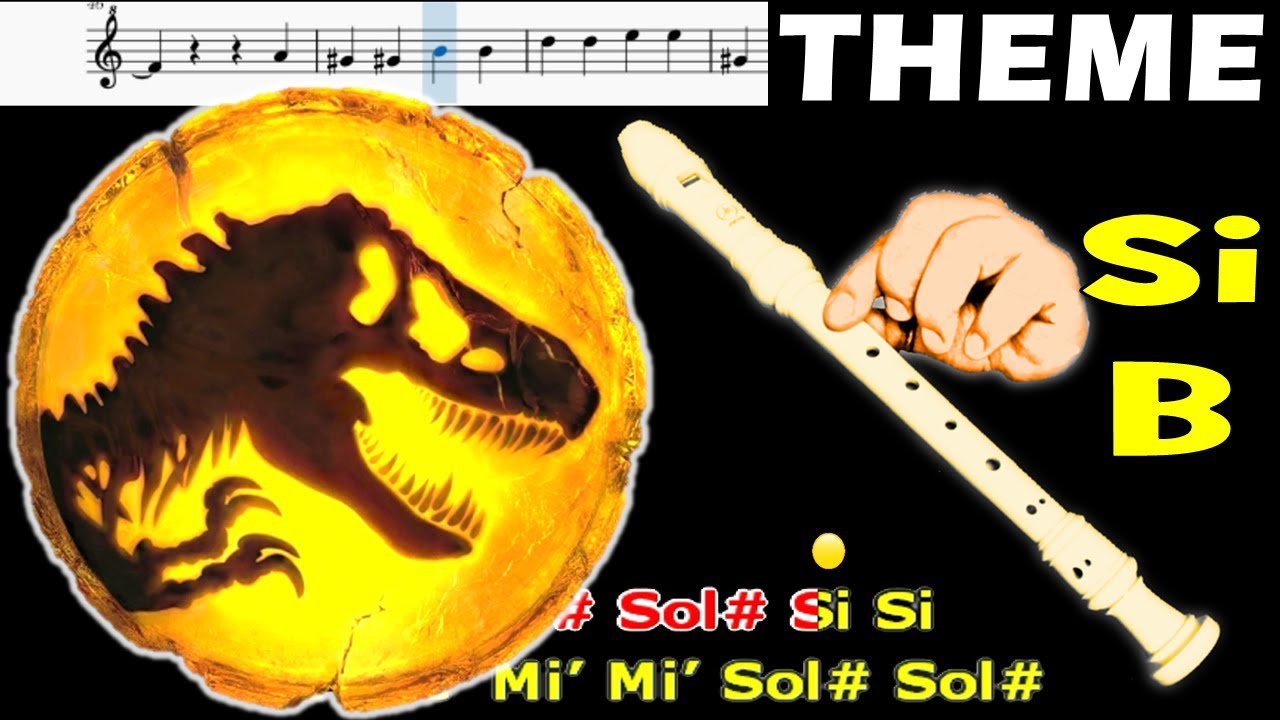 JURASSIC WORLD DOMINION THEME Jurassic Park Flauta Dulce Fácil