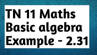 11th maths Example 2.31