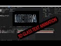 Top VFX Artist Reveals Best 3D Glass Text Animation Techniques in After Effects