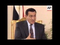 EGYPT: PRESIDENT HOSNI MUBARAK INTERVIEW