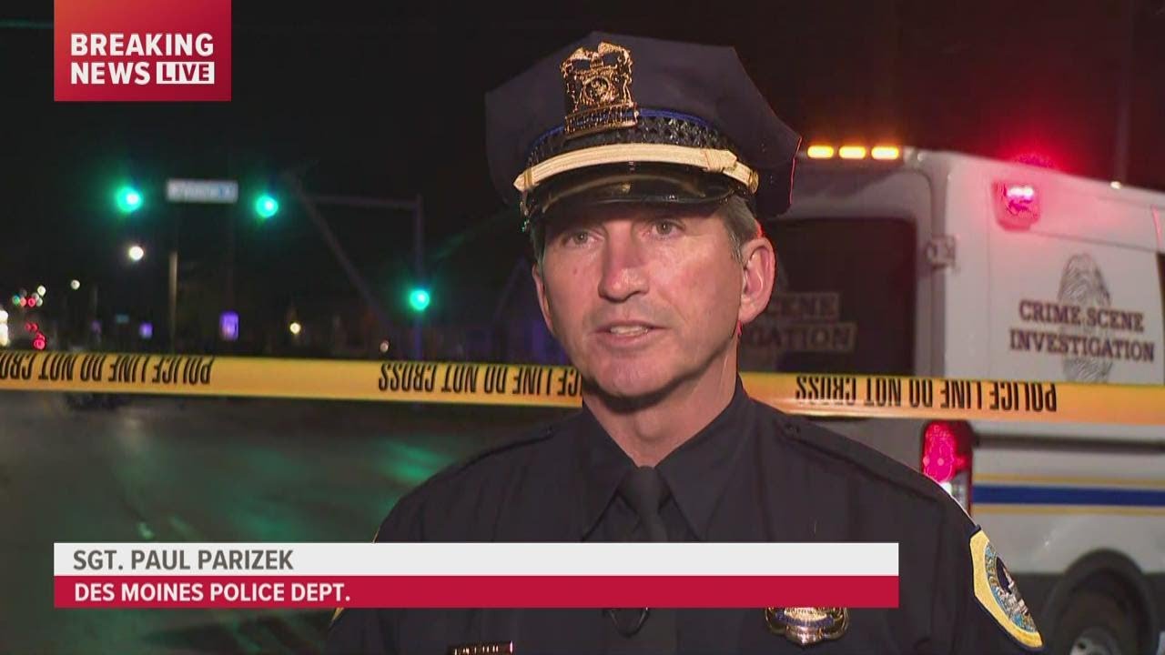 Sgt. Paul Parizek with DMPD live interview on crash at E 14th and Washington