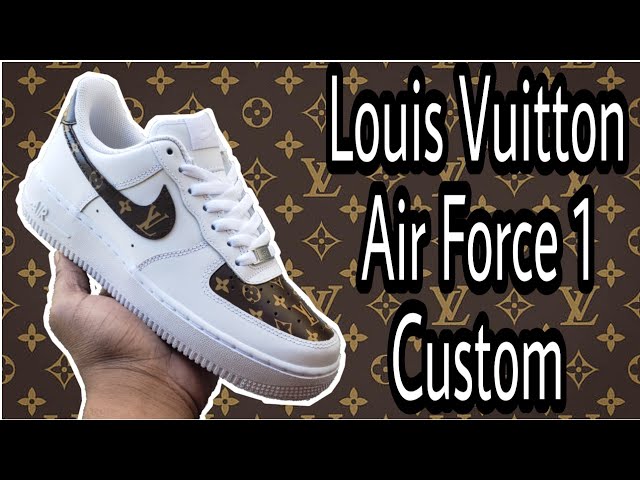Brown Luxury Louis Vuitton Air Force 1 Custom - Owl Fashion Shop