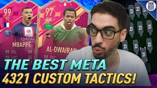 THE BEST RANK 1 META 4321 FORMATION & CUSTOM TACTICS FOR FIFA 23 ULTIMATE TEAM