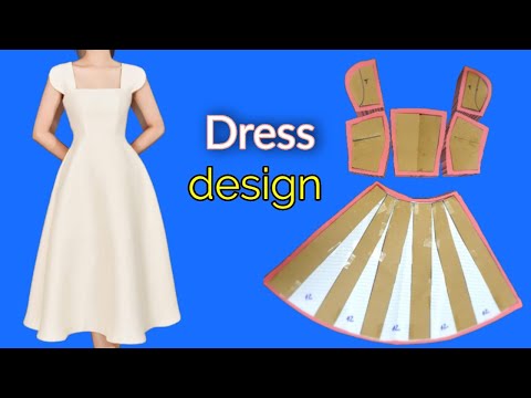 Thiết kế Đầm cúp ngực Tay liền cánh bướm cực sành điệu |dress design |dress sewing tutorial |