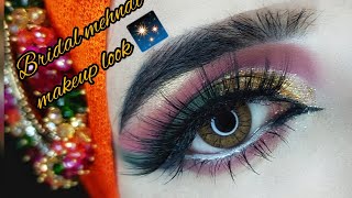 Bridal Mehndi Makeup look || Step By Step Detail tutorial || trying new Concealer glitters #mehndi