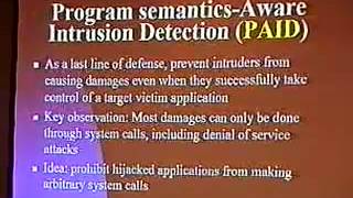 DEF CON 12 - Tzi-cker Chiueh, Program Semantics Aware Intrusion Detection