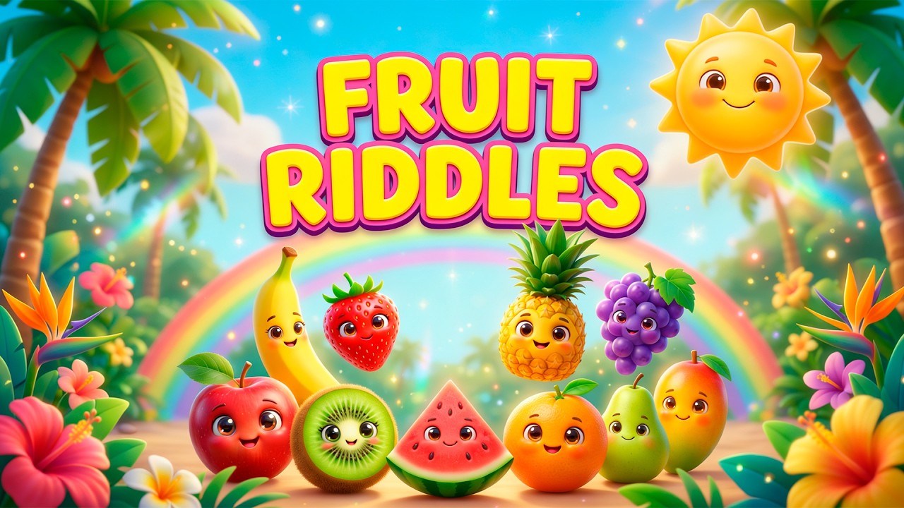 Fruit Riddles for Kids! 🍌 Can You Guess All 18 Fruits? | Fun Learning Game for Children 🌈
