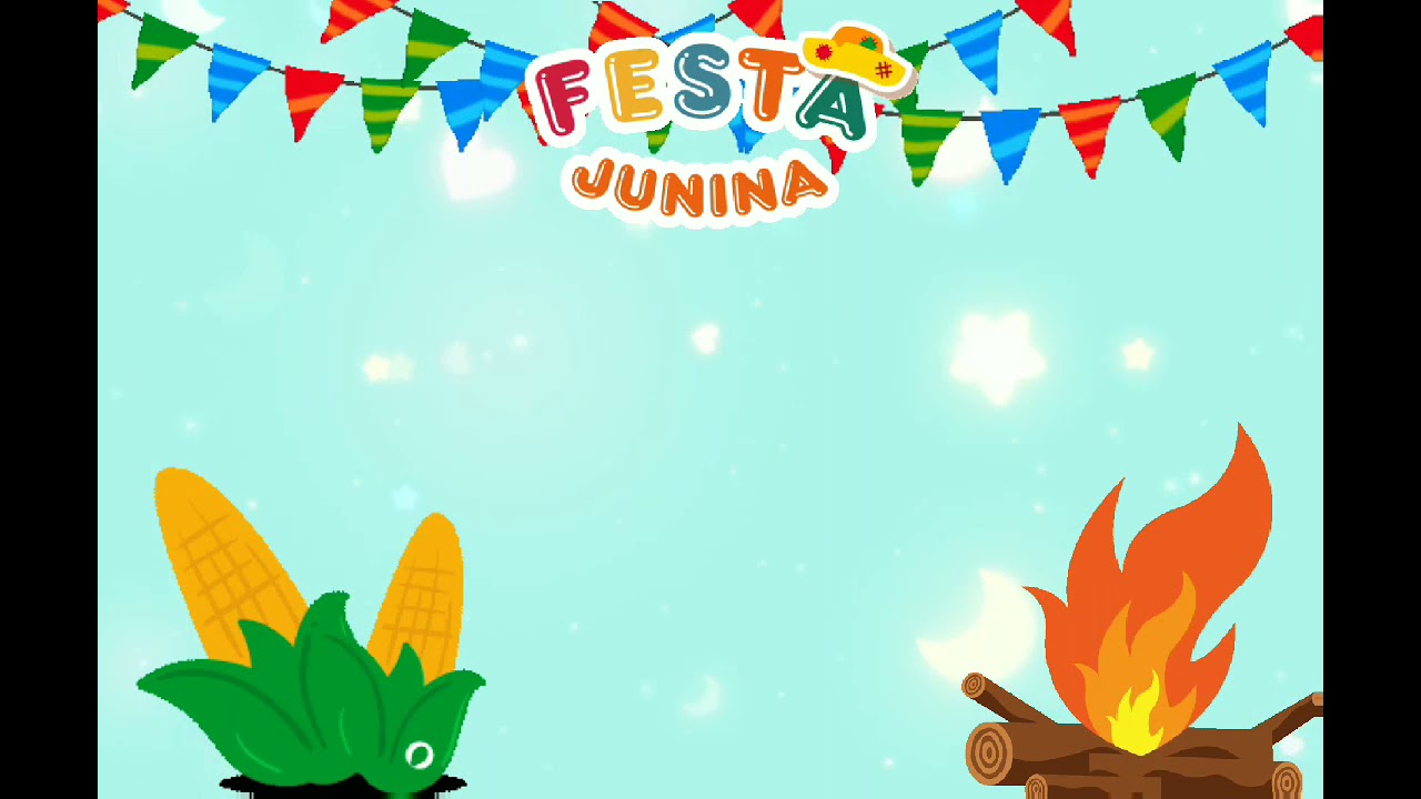Fundo animado festa junina. Backgraound festa junina