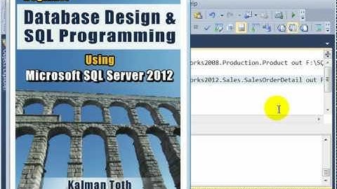 bcp Export - Microsoft SQL Server 2012