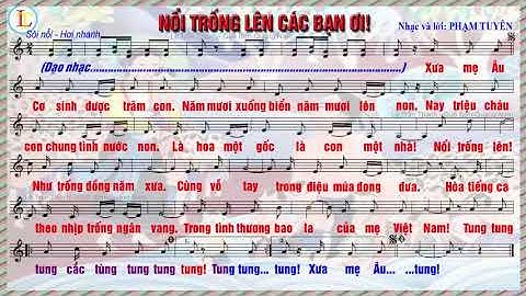 Nổi trống lên các bạn ơi (Phạm Tuyên) – Karaoke học hát theo nhạc đàn - Âm nhạc lớp 7 Sách Cánh diều