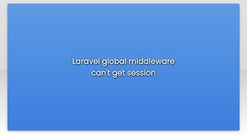 Laravel global middleware can