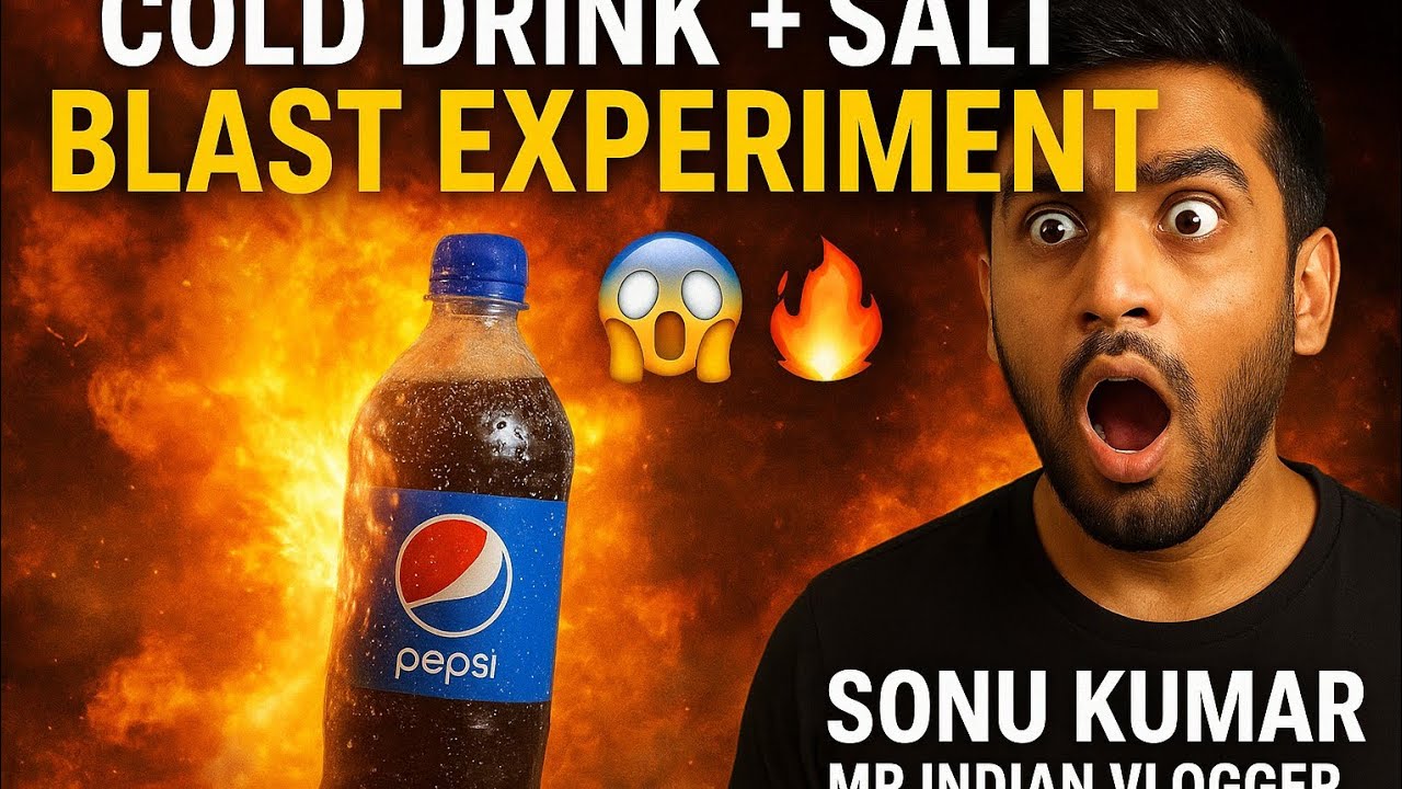 Cold Drink + Salt = Dangerous Blast Experiment 😱🔥 | Mr Indian Vlogger | Sonu Kumar