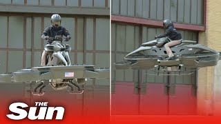 World’s first flying bike makes US debut at the Detroit Auto Show