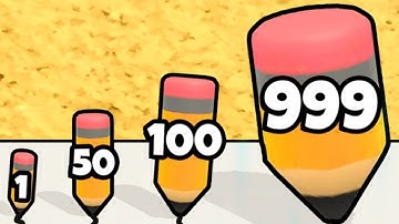 Long Pencil Run - Level Up Pencil Max Level ASMR Gameplay (Colour Pencil Run) Freeplay